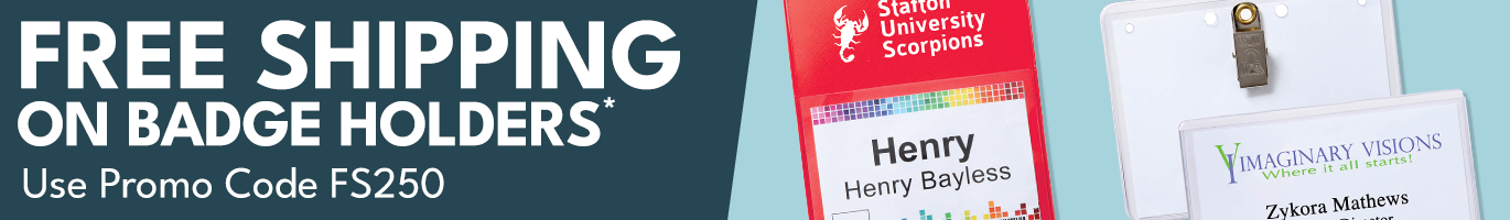 Free Shipping on Badge Holders