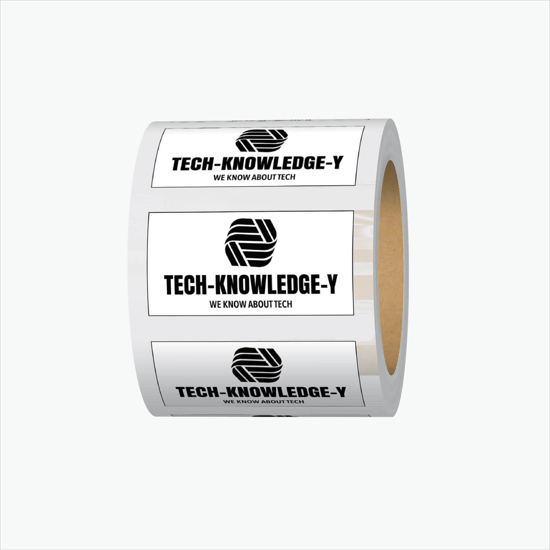 Adhesive Roll Labels - 1/2h x 1w Rectangle - Roll of 1000
