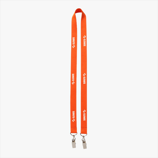 Plan Ahead & Save 3/4 Double-End Polyester Lanyard w/Double Swivel Bulldog Clip