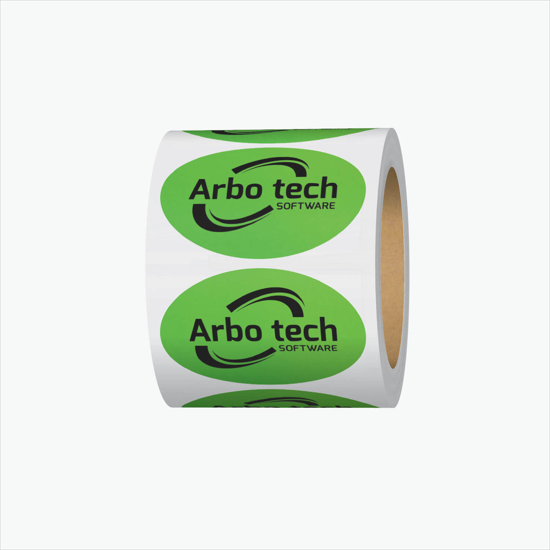 Adhesive Roll Labels - 2h x 3w Oval - Roll of 1000