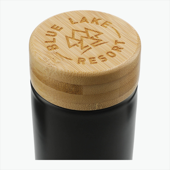 11 oz Arlo Ceramic Tumbler with Bamboo Lid - Engraved