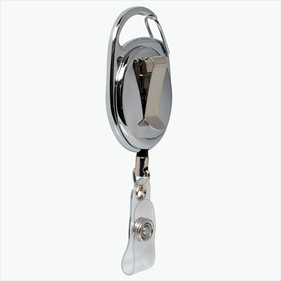 Chrome Engraved Metal Badge Reel