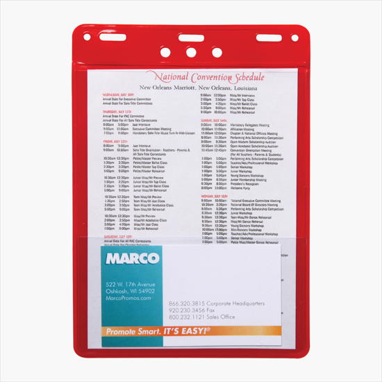 Trade Show Badge Caddy - Printed - Slotted