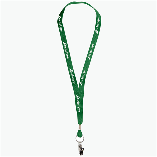 5/8 One Ply Cotton Lanyard - Vinyl Bulldog Clip