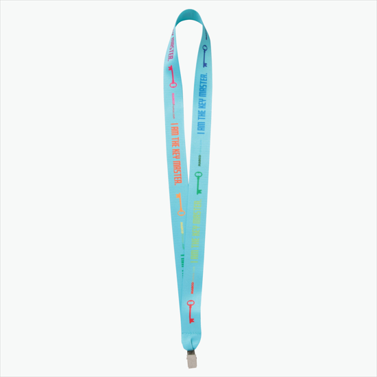 Plan Ahead & Save - 1 Economy Poly-Dye Full-Color Printed Lanyard w/Non-Swivel Bulldog Clip