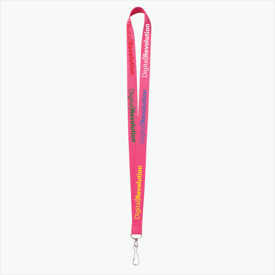 Plan Ahead & Save - 3/4 Economy Poly-Dye Full-Color Printed Lanyard w/J-Hook