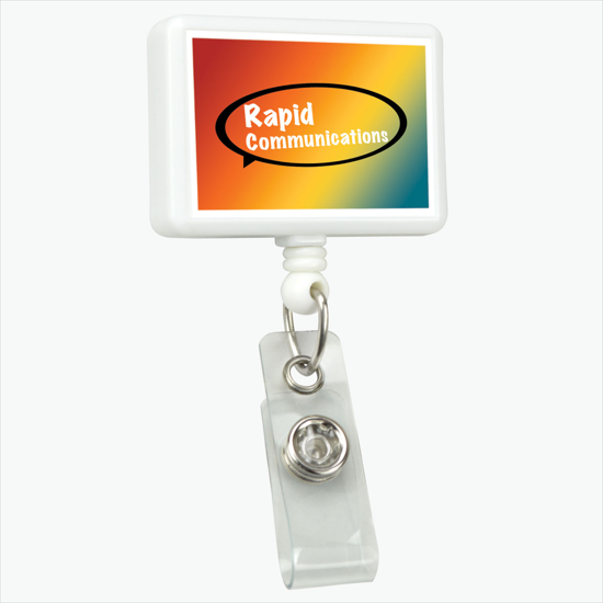 Rectangle Badge Reel - Full Color Label