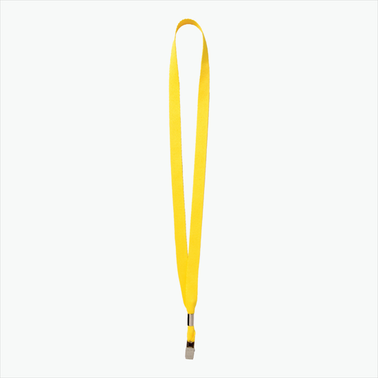 5/8 Polyester Lanyard - Blank - Bulldog Clip