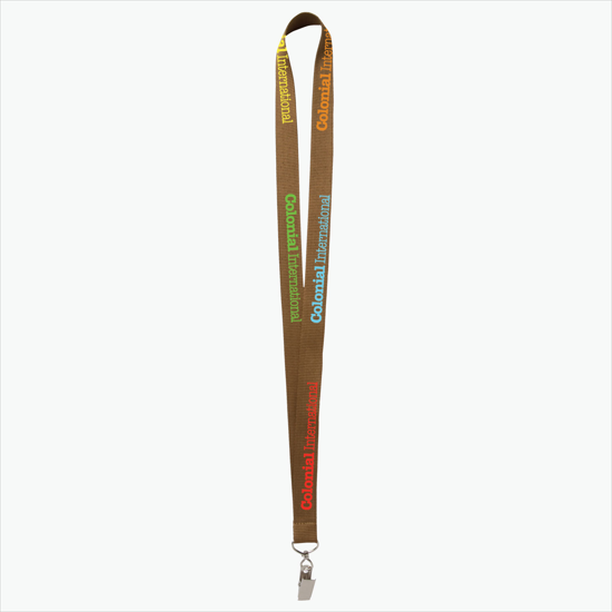 Plan Ahead & Save - 3/4 Economy Poly-Dye Full-Color Printed Lanyard w/Swivel Bulldog Clip