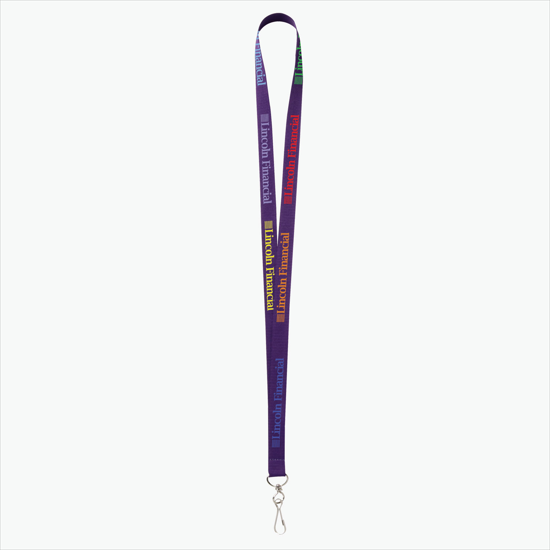 Plan Ahead & Save - 5/8 Economy Poly-Dye Full-Color Printed Lanyard w/J-Hook