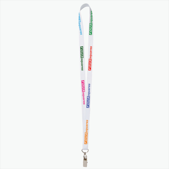 Plan Ahead & Save - 5/8 Economy Poly-Dye Full-Color Printed Lanyard w/Swivel Bulldog Clip