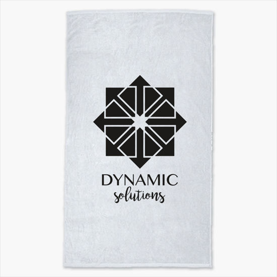 Oversized Terry Velour Beach Towel - White
