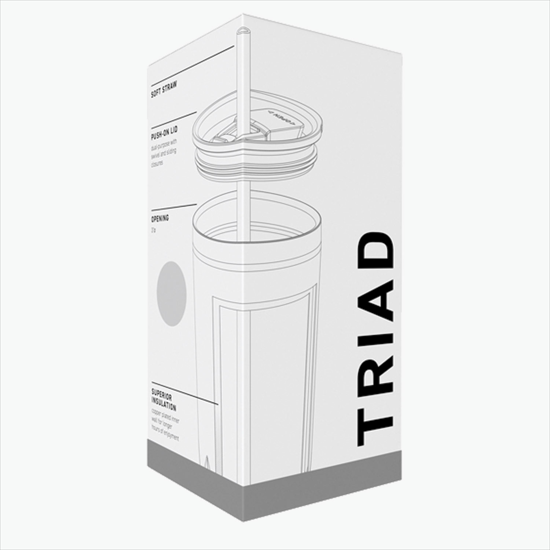 20.9 oz Copper Vacuum Insulated Triad Tumbler with Straw - Full Color
