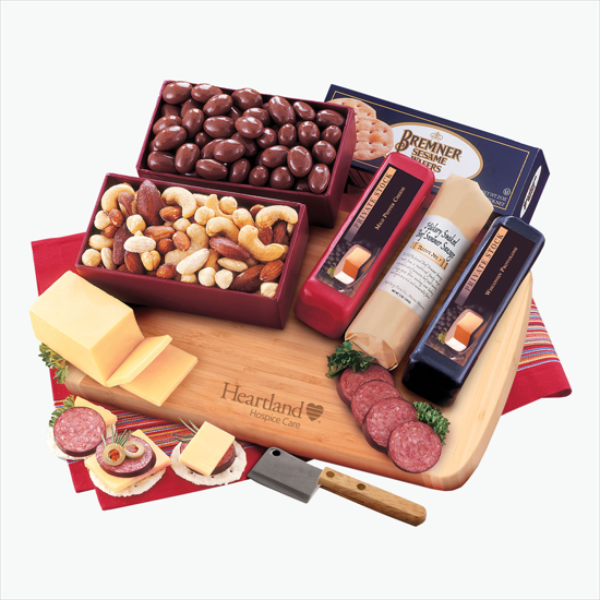 Shelf Stable Party Starter with Bamboo Cutting Board