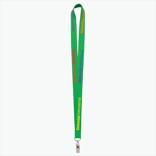 Plan Ahead & Save - 3/4 Economy Poly-Dye Full-Color Printed Lanyard w/Swivel Bulldog Clip