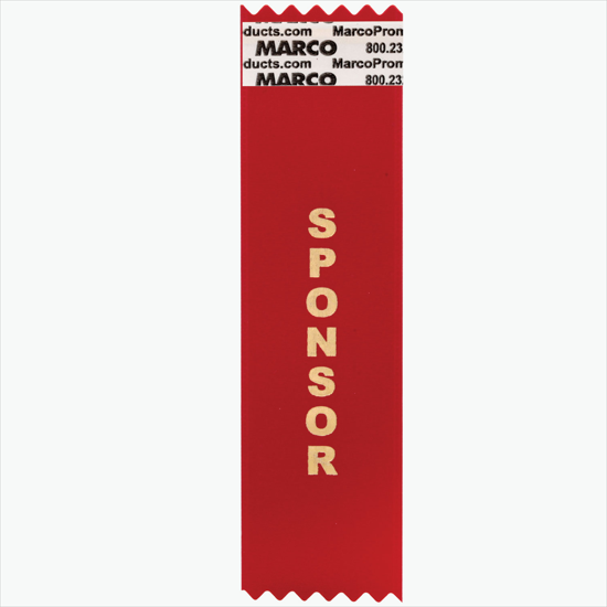 SPONSOR Ribbon Red Vertical, V1SPONSORRD Marco Promos