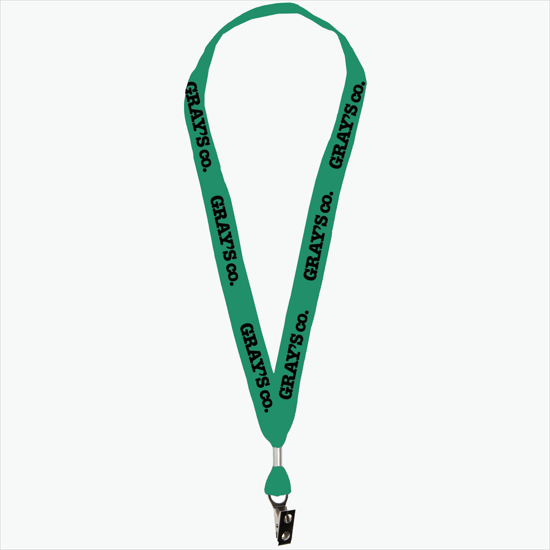 1 One Ply Cotton Lanyard - Bulldog Clip