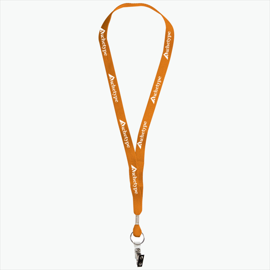 5/8 One Ply Cotton Lanyard - Vinyl Bulldog Clip