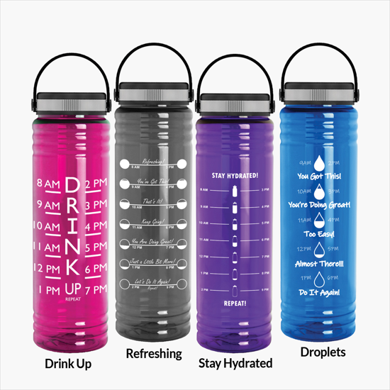 24 oz Slim Fit Water Bottle with EZ Grip Lid - Full Color