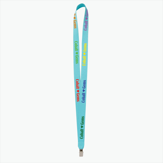 Plan Ahead & Save - 3/4 Economy Poly-Dye Full-Color Printed Lanyard w/Non-Swivel Bulldog Clip