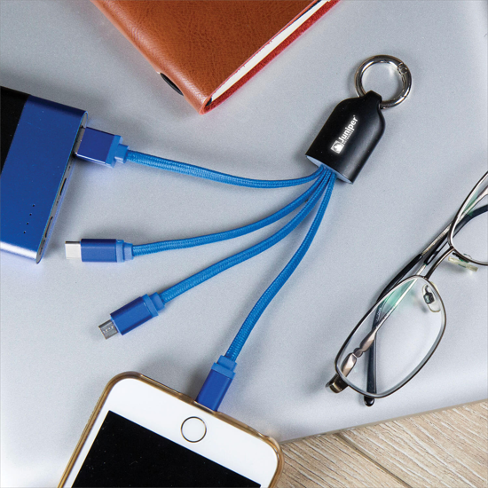 3-in-1 Logo Light-Up Jellyfish Charging Cable