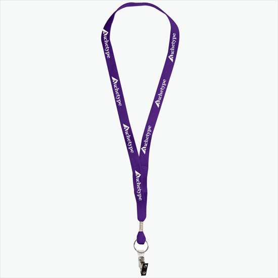 5/8 One Ply Cotton Lanyard - Vinyl Bulldog Clip