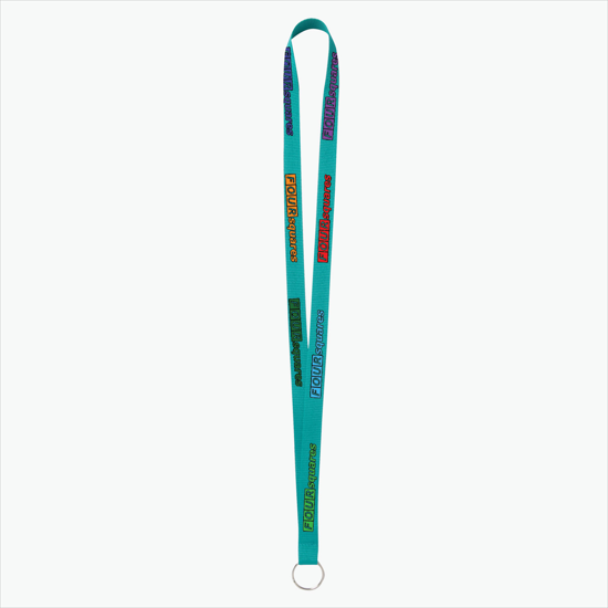 Plan Ahead & Save - 5/8 Economy Poly-Dye Full-Color Printed Lanyard w/Key Ring