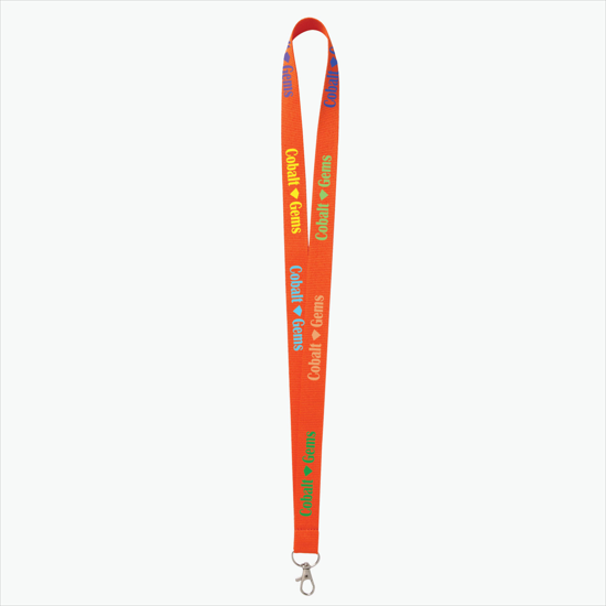 Plan Ahead & Save - 3/4 Economy Poly-Dye Full-Color Printed Lanyard w/Lobster Claw