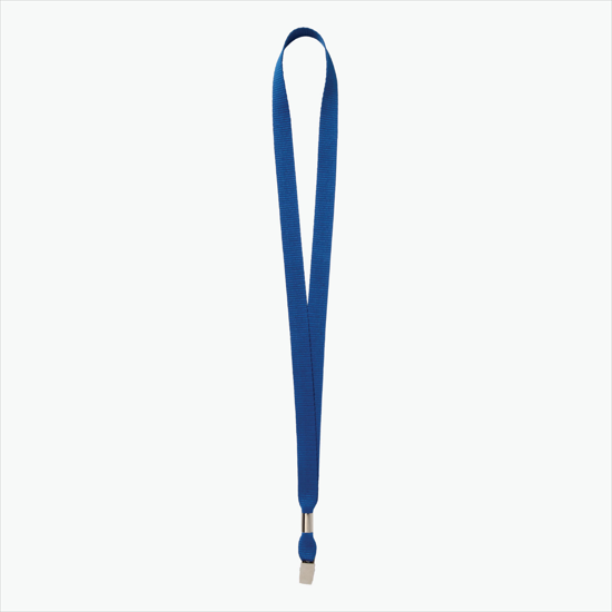 5/8 Polyester Lanyard - Blank - Bulldog Clip