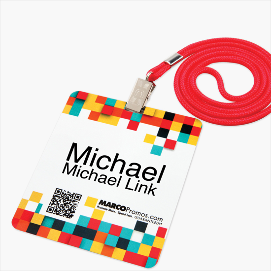 Premium Full-Color Event Badge - 4 1/4h x 3 5/8w