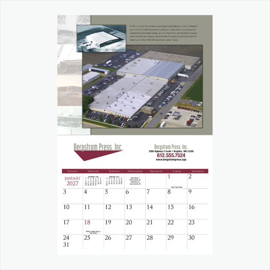 Custom Photos FSC Wall Calendar - Stapled