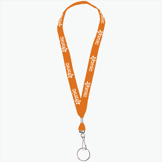 1 One Ply Cotton Lanyard - J-Hook w/Split Key Ring