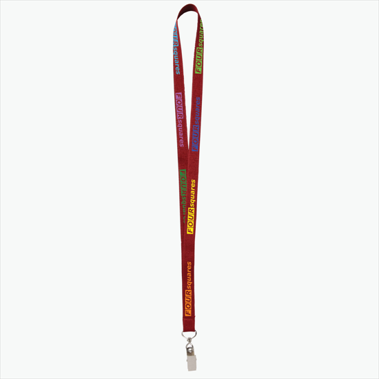 Plan Ahead & Save - 5/8 Economy Poly-Dye Full-Color Printed Lanyard w/Swivel Bulldog Clip