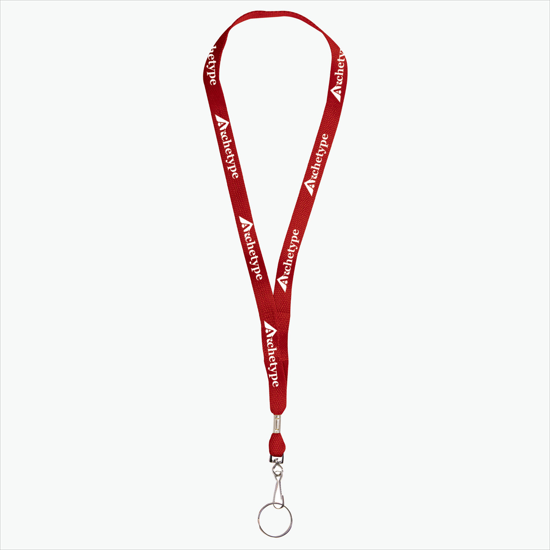 5/8 One Ply Cotton Lanyard - J-Hook w/Split Key Ring