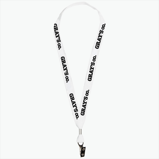 1 One Ply Cotton Lanyard - Bulldog Clip