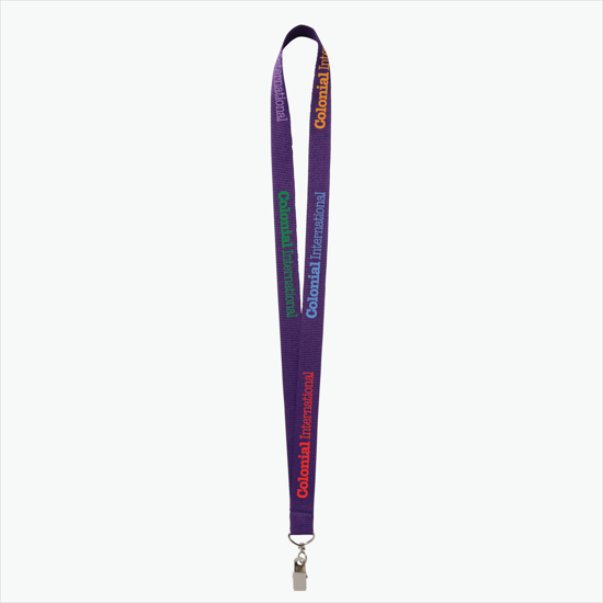 Plan Ahead & Save - 3/4 Economy Poly-Dye Full-Color Printed Lanyard w/Swivel Bulldog Clip