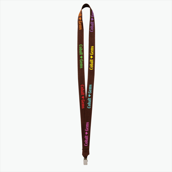 Plan Ahead & Save - 3/4 Economy Poly-Dye Full-Color Printed Lanyard w/Non-Swivel Bulldog Clip