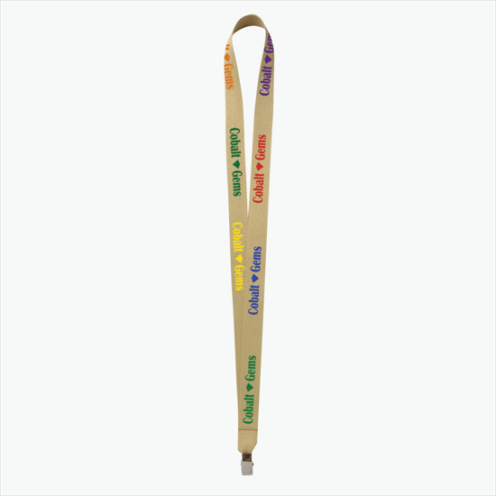 Plan Ahead & Save - 3/4 Economy Poly-Dye Full-Color Printed Lanyard w/Non-Swivel Bulldog Clip