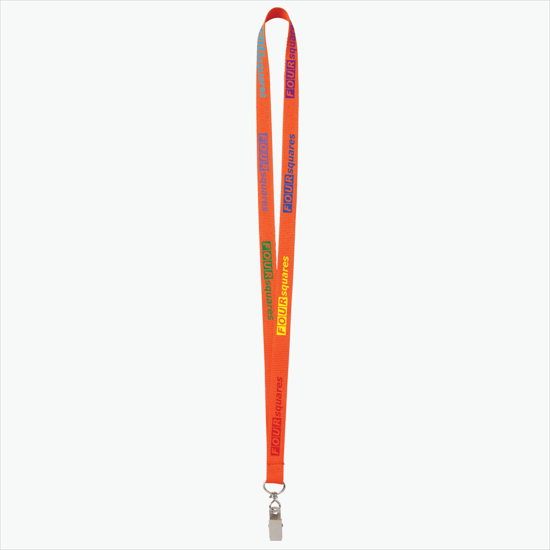 Plan Ahead & Save - 5/8 Economy Poly-Dye Full-Color Printed Lanyard w/Swivel Bulldog Clip