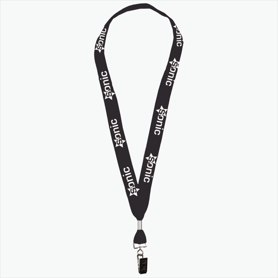 1 One Ply Cotton Lanyard - Swivel Bulldog Clip