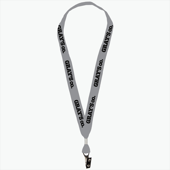 1 One Ply Cotton Lanyard - Bulldog Clip