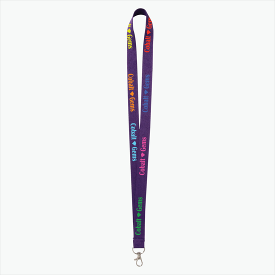 Plan Ahead & Save - 3/4 Economy Poly-Dye Full-Color Printed Lanyard w/Lobster Claw