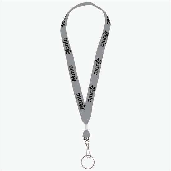 1 One Ply Cotton Lanyard - J-Hook w/Split Key Ring