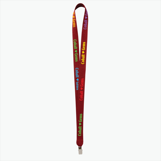 Plan Ahead & Save - 3/4 Economy Poly-Dye Full-Color Printed Lanyard w/Non-Swivel Bulldog Clip