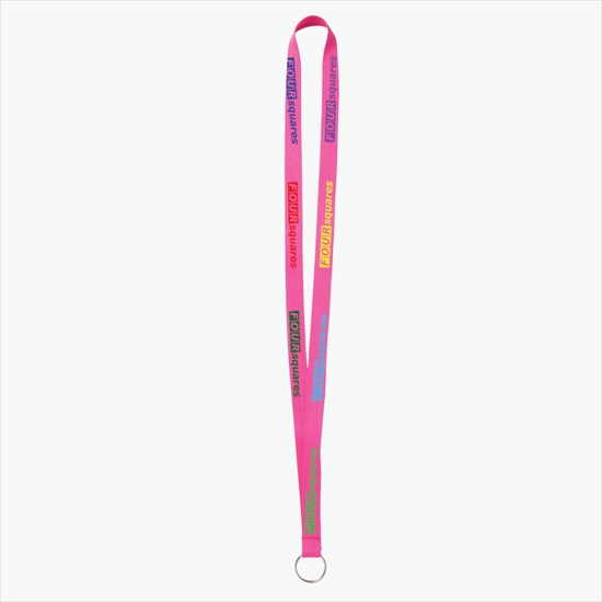 Plan Ahead & Save - 5/8 Economy Poly-Dye Full-Color Printed Lanyard w/Key Ring