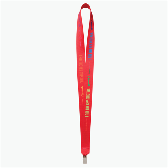Plan Ahead & Save - 1 Economy Poly-Dye Full-Color Printed Lanyard w/Non-Swivel Bulldog Clip