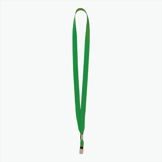 5/8 Polyester Lanyard - Blank - Bulldog Clip