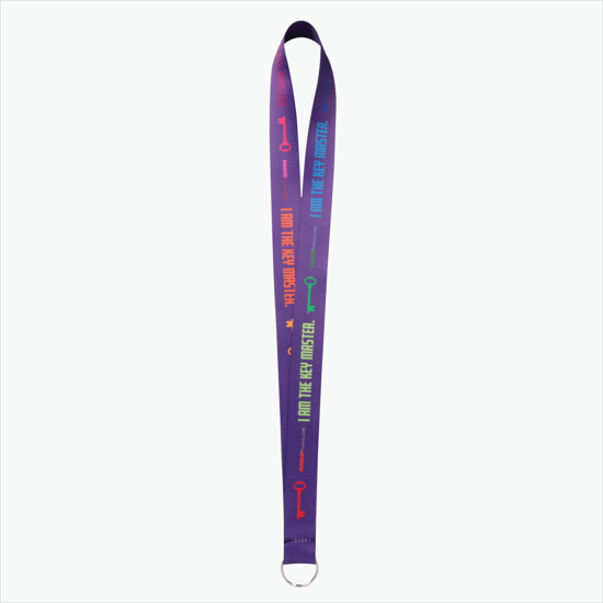 Plan Ahead & Save - 1 Economy Poly-Dye Full-Color Printed Lanyard w/Key Ring