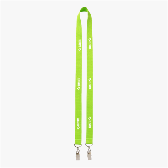 Plan Ahead & Save 3/4 Double-End Polyester Lanyard w/Double Swivel Bulldog Clip