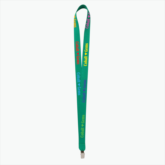 Plan Ahead & Save - 3/4 Economy Poly-Dye Full-Color Printed Lanyard w/Non-Swivel Bulldog Clip